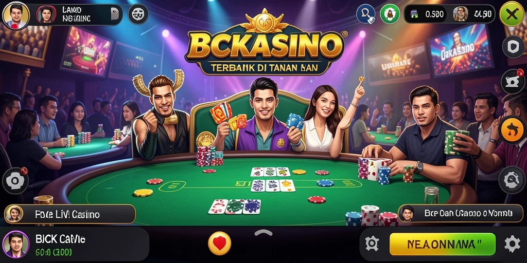 Tampilan gameplay BCKASINO dengan dealer live profesional.