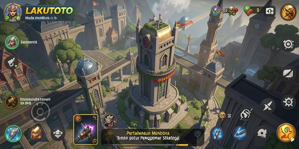 Tampilan gameplay menara pertahanan seru dan penuh strategi