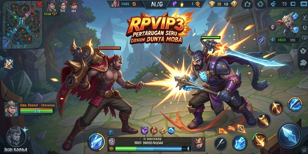 Gameplay RPVIP3 yang penuh aksi dan strategi.