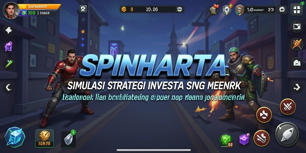 Gameplay menarik dan interaktif dari SPINHARTA yang menunjukkan simulasi investasi.